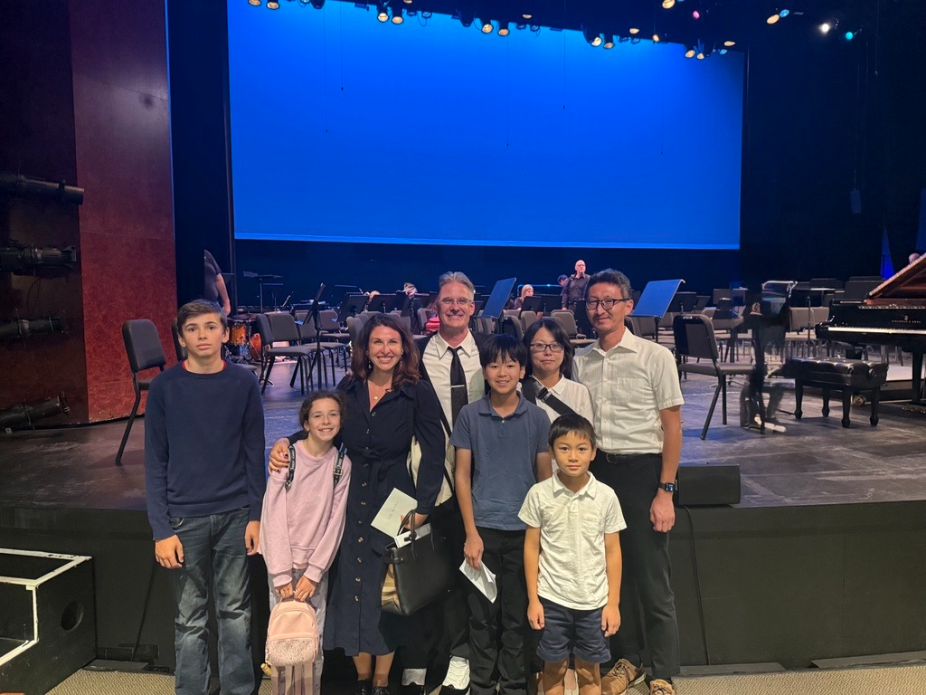 Opus11 students and families at a San Jose concert performance